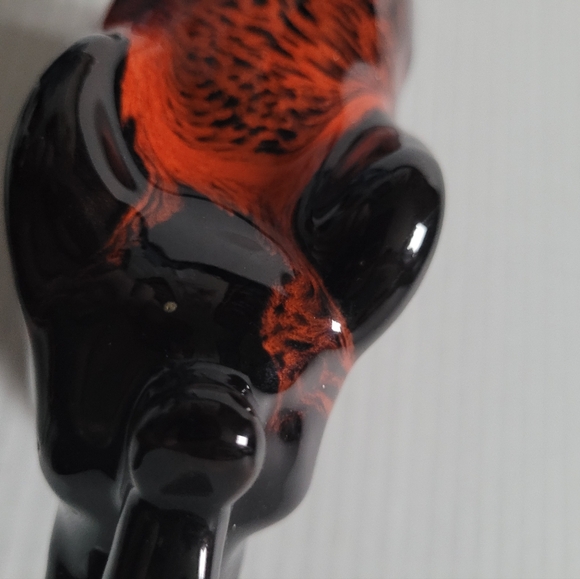 Vintage Canuck Pottery Elephant Drip Glaze Red Black Canada - Picture 8 of 8